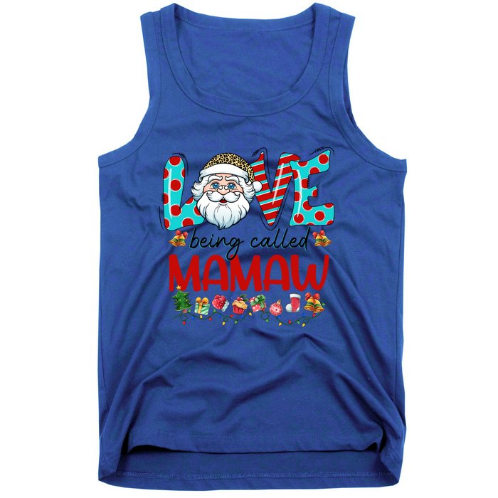 Love Being Called Mamaw Santa Claus Family Christmas Cute Gift Tank Top