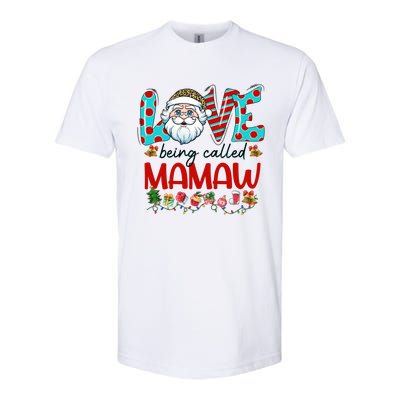 Love Being Called Mamaw Santa Claus Family Christmas Cute Gift Softstyle CVC T-Shirt