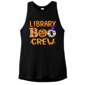 Library Boo Crew School Librarian Halloween Library Book Ladies PosiCharge Tri-Blend Wicking Tank