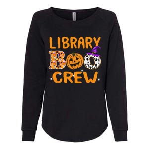 Library Boo Crew School Librarian Halloween Library Book Womens California Wash Sweatshirt