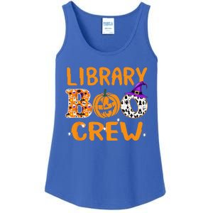 Library Boo Crew School Librarian Halloween Library Book Ladies Essential Tank