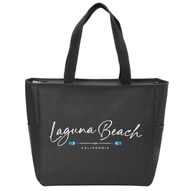 Laguna Beach California Oars Zip Tote Bag