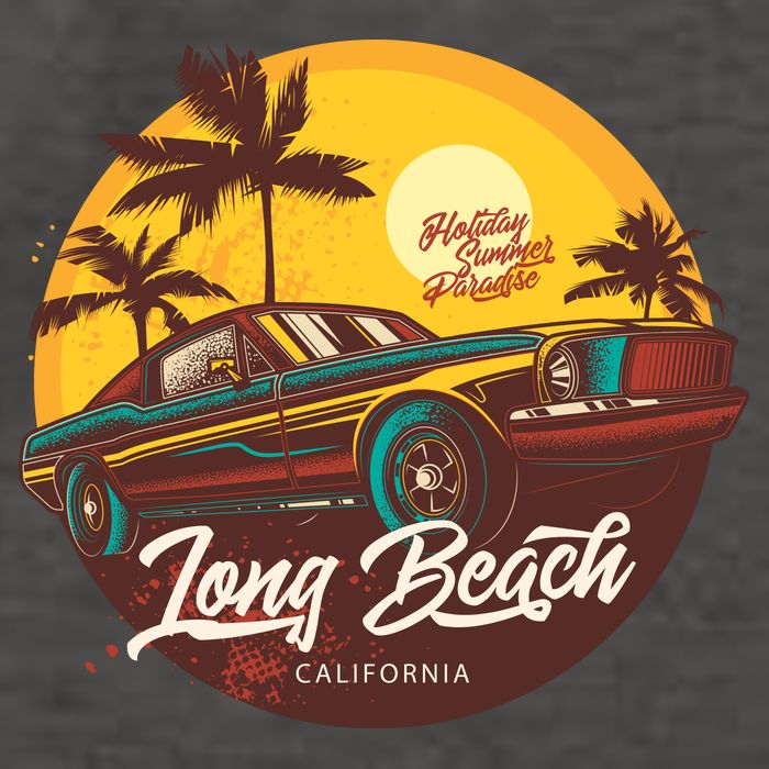 Long Beach California Vector Backpack