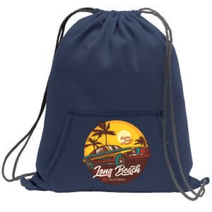 Long Beach California Sweatshirt Cinch Pack Bag