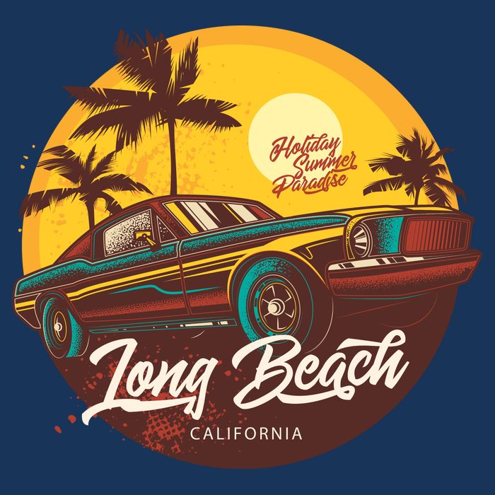 Long Beach California Kids T-Shirt