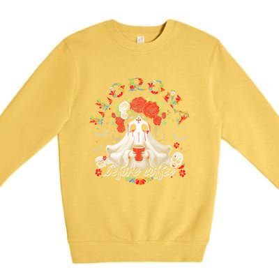 Llorona Before Coffee Premium Crewneck Sweatshirt