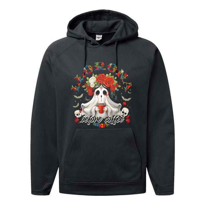 Llorona Before Coffee Performance Fleece Hoodie