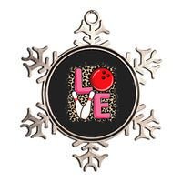 Love Bowling Cute Bowling Women Girls Bowler Metallic Star Ornament