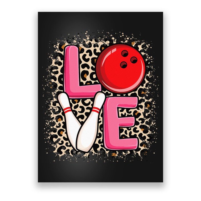 Love Bowling Cute Bowling Women Girls Bowler Poster