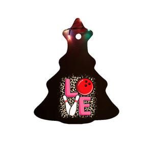 Love Bowling Cute Bowling Women Girls Bowler Ceramic Tree Ornament