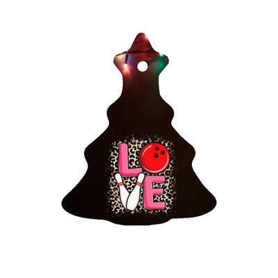 Love Bowling Cute Bowling Women Girls Bowler Ceramic Tree Ornament