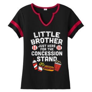 Little Brother Concession Stand Family Matching Ladies Halftime Notch Neck Tee