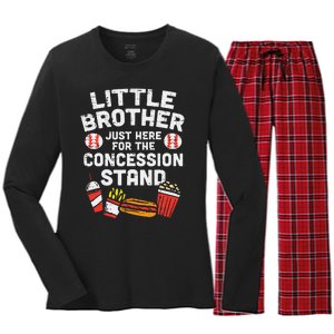 Little Brother Concession Stand Family Matching Women's Long Sleeve Flannel Pajama Set 