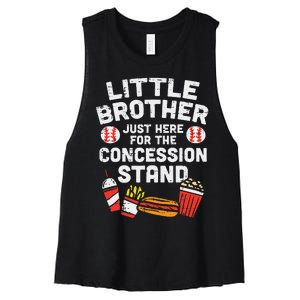 Little Brother Concession Stand Family Matching Women's Racerback Cropped Tank