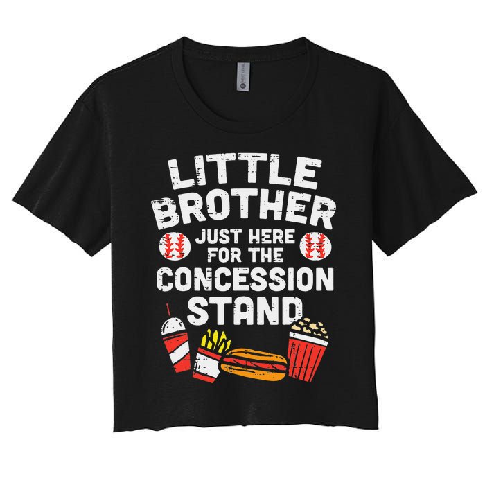 Little Brother Concession Stand Family Matching Women's Crop Top Tee