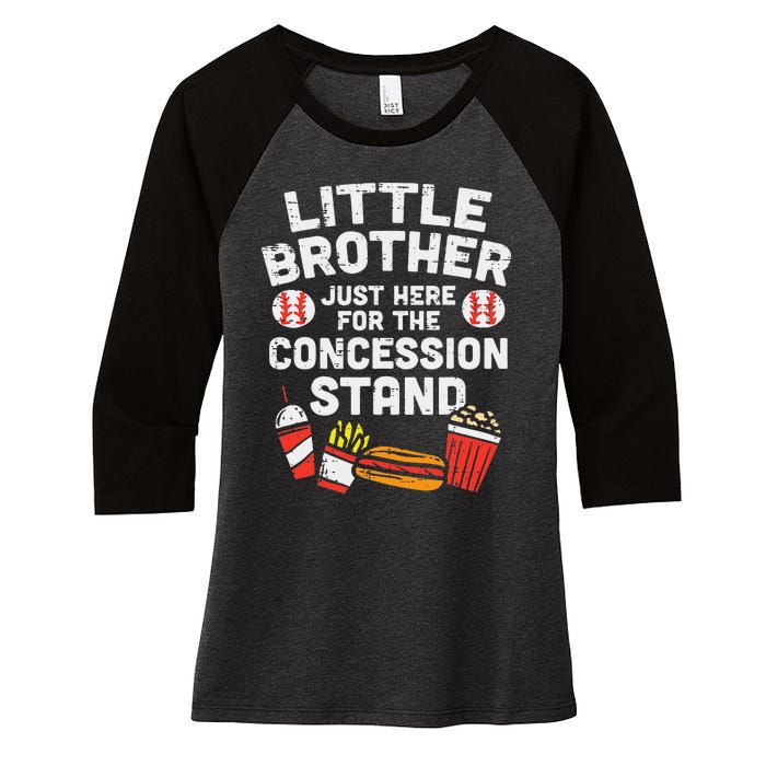 Little Brother Concession Stand Family Matching Women's Tri-Blend 3/4-Sleeve Raglan Shirt