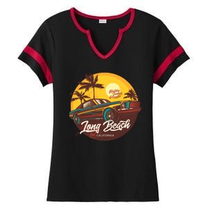 Long Beach California Ladies Halftime Notch Neck Tee