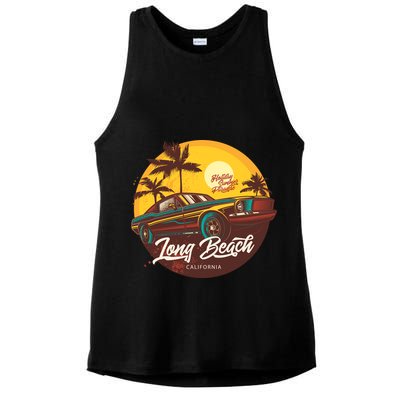 Long Beach California Ladies PosiCharge Tri-Blend Wicking Tank