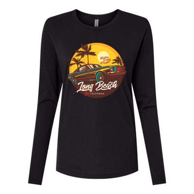 Long Beach California Womens Cotton Relaxed Long Sleeve T-Shirt