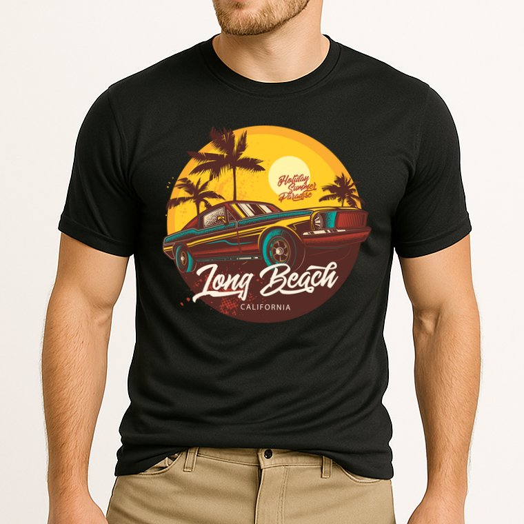 Long Beach California Cooling Performance Crew T-Shirt
