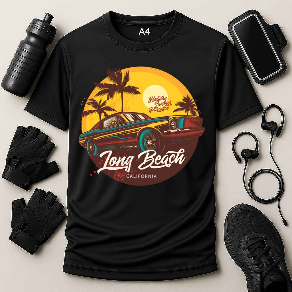 Long Beach California Cooling Performance Crew T-Shirt