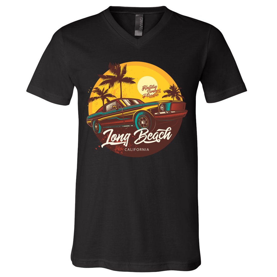 Long Beach California V-Neck T-Shirt