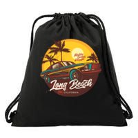 Long Beach California Drawstring Bag