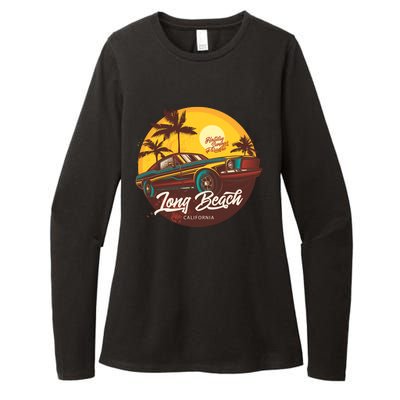 Long Beach California Womens CVC Long Sleeve Shirt