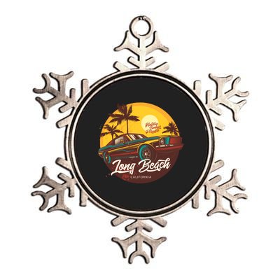 Long Beach California Metallic Star Ornament