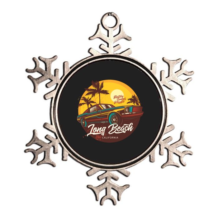 Long Beach California Metallic Star Ornament