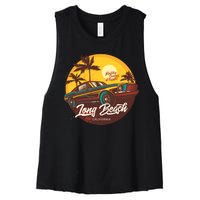 Long Beach California Women's Racerback Cropped Tank