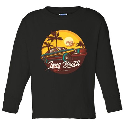 Long Beach California Toddler Long Sleeve Shirt