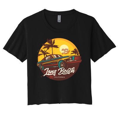 Long Beach California Women's Crop Top Tee