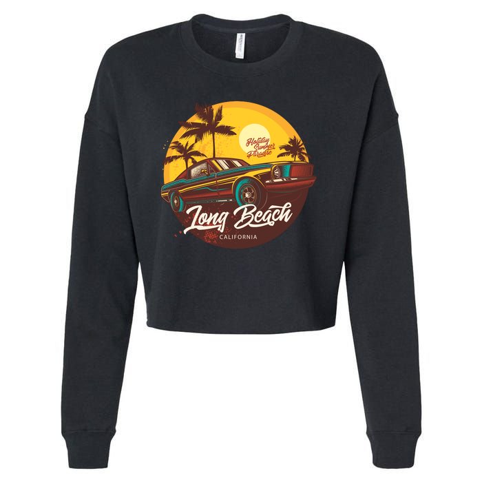 Long Beach California Cropped Pullover Crew