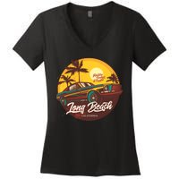 Long Beach California Women's V-Neck T-Shirt