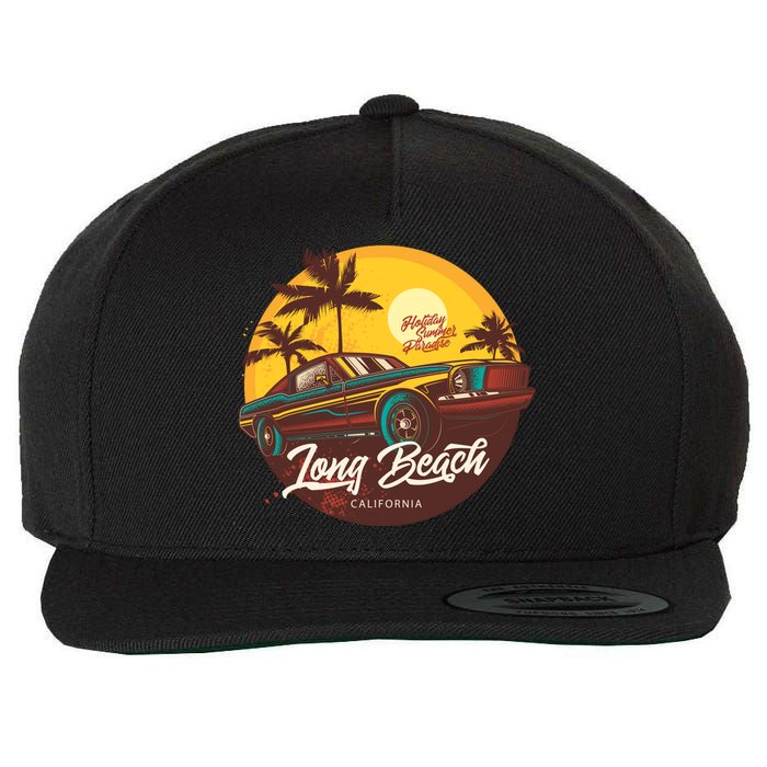 Long Beach California Wool Snapback Cap