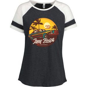 Long Beach California Enza Ladies Jersey Colorblock Tee