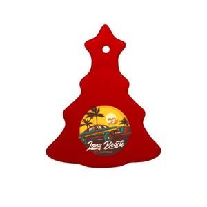 Long Beach California Ceramic Tree Ornament