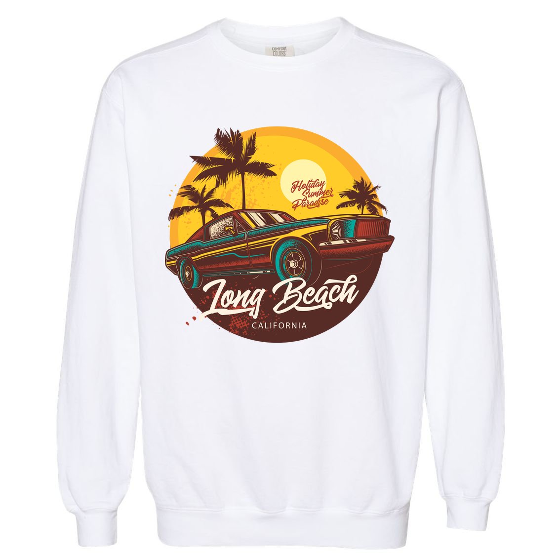 Long Beach California Garment-Dyed Sweatshirt
