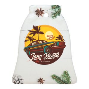 Long Beach California Ceramic Bell Ornament