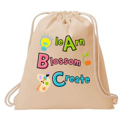 Learn Blossom Create Back To School Positive Abc Teacher Drawstring Bag