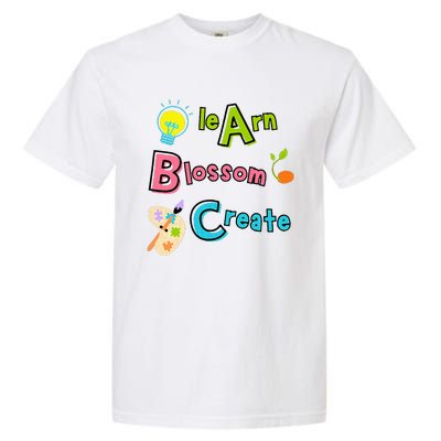 Learn Blossom Create Back To School Positive Abc Teacher Garment-Dyed Heavyweight T-Shirt