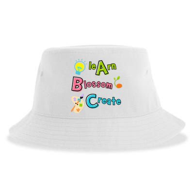 Learn Blossom Create Back To School Positive Abc Teacher Sustainable Bucket Hat