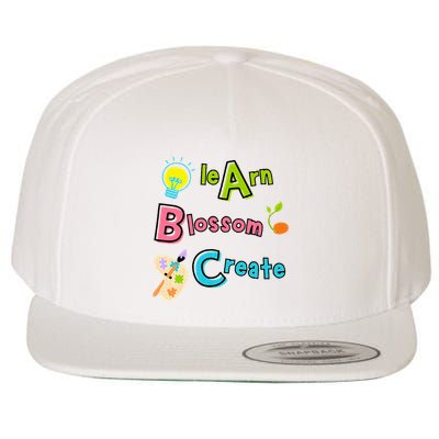 Learn Blossom Create Back To School Positive Abc Teacher Wool Snapback Cap