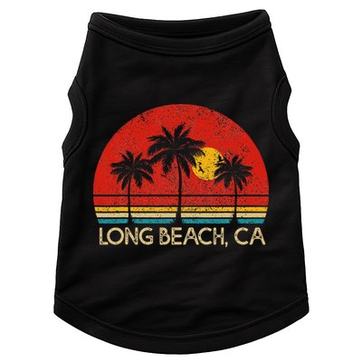 Long Beach California CA Surfer Retro Sunset Vintage Doggie Tank