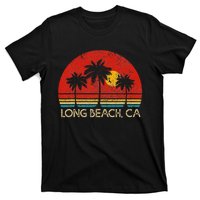 Long Beach California CA Surfer Retro Sunset Vintage T-Shirt