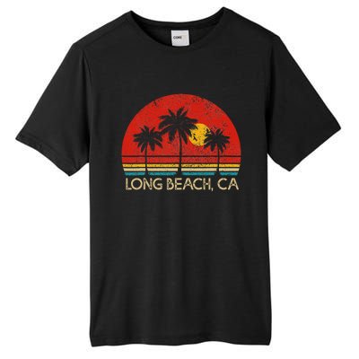 Long Beach California CA Surfer Retro Sunset Vintage Tall Fusion ChromaSoft Performance T-Shirt