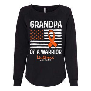 Leukemia Blood Cancer Survivor Support Grandpa Of A Warrior Womens California Wash Sweatshirt