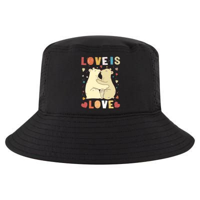 Love Bear Couple Gift Love Is Love Gift Cuddly Bears Gift Cool Comfort Performance Bucket Hat