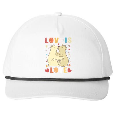 Love Bear Couple Gift Love Is Love Gift Cuddly Bears Gift Snapback Five-Panel Rope Hat